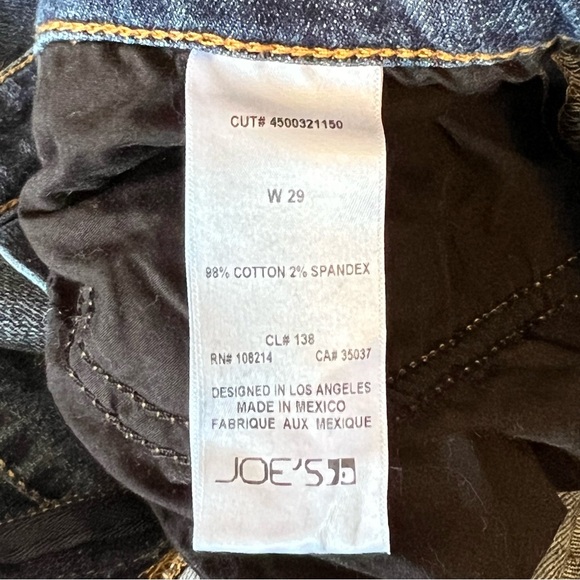 Joe’s Women’s Sz 29 Mid Rise Denim Shorts Bermuda Long Frayed Hem Stretch Jean - Picture 13 of 13